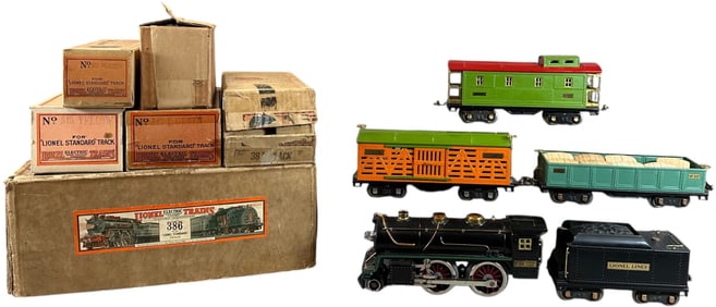 BOXED LIONEL NO.386 FREIGHT OUTFIT