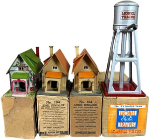 BOXED LIONEL BUNGALOWS & WATER TOWER