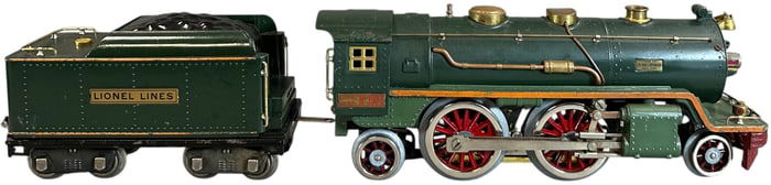 GREEN LIONEL NO.390E LOCO & TENDER