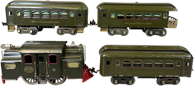 LIONEL NO.38 LOCO W/ 100 SERIES PASSENGER CARS