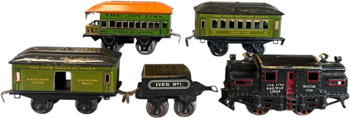 IVES LITHOGRAPHED 0 GAUGE TRAIN SET