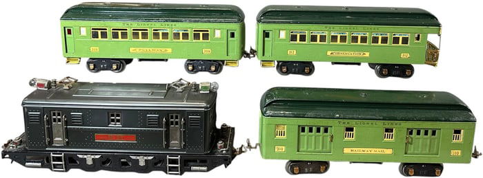 LIONEL GREY 9E PASSENGER SET