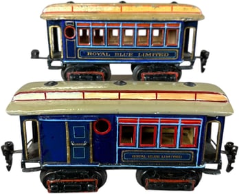 MARKLIN ROYAL BLUE COMBINE CAR AND COACH