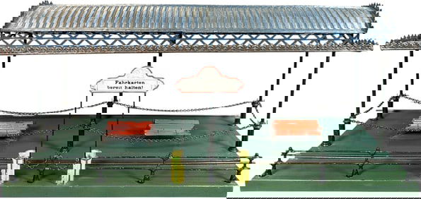 MARKLIN PASSENGER STATION PLATFORM WITH CANOPY