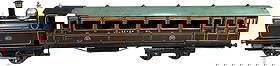 SCARCE CARETTE SE&CR STEAM RAILCAR: 94. SCARCE CARETTE SE&CR STEAM RAILCAR | Gauge 1, live steam, contemporary locomotive with original passenger coach. Ex: The Tony Cuff UK Collection. | 22.5" l. | Coach has a few scratched areas which