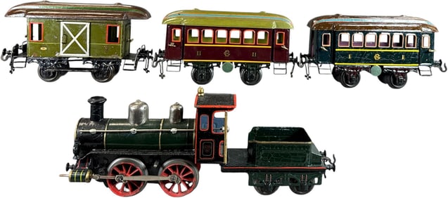 EARLY BING HAND PAINTED PASSENGER SET