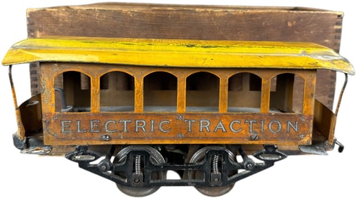 BOXED EARLY KNAPP ELECTRIC TRACTION TROLLEY