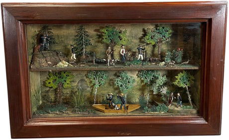FRAMED MIGNOT COUNTRY HUNT DISPLAY SET