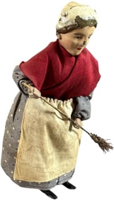 FERNAND MARTIN WOMAN SWEEPING BROOM