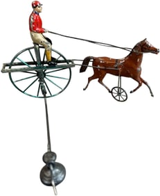 FRENCH RUBBER BAND CIRCLING HORSE CART