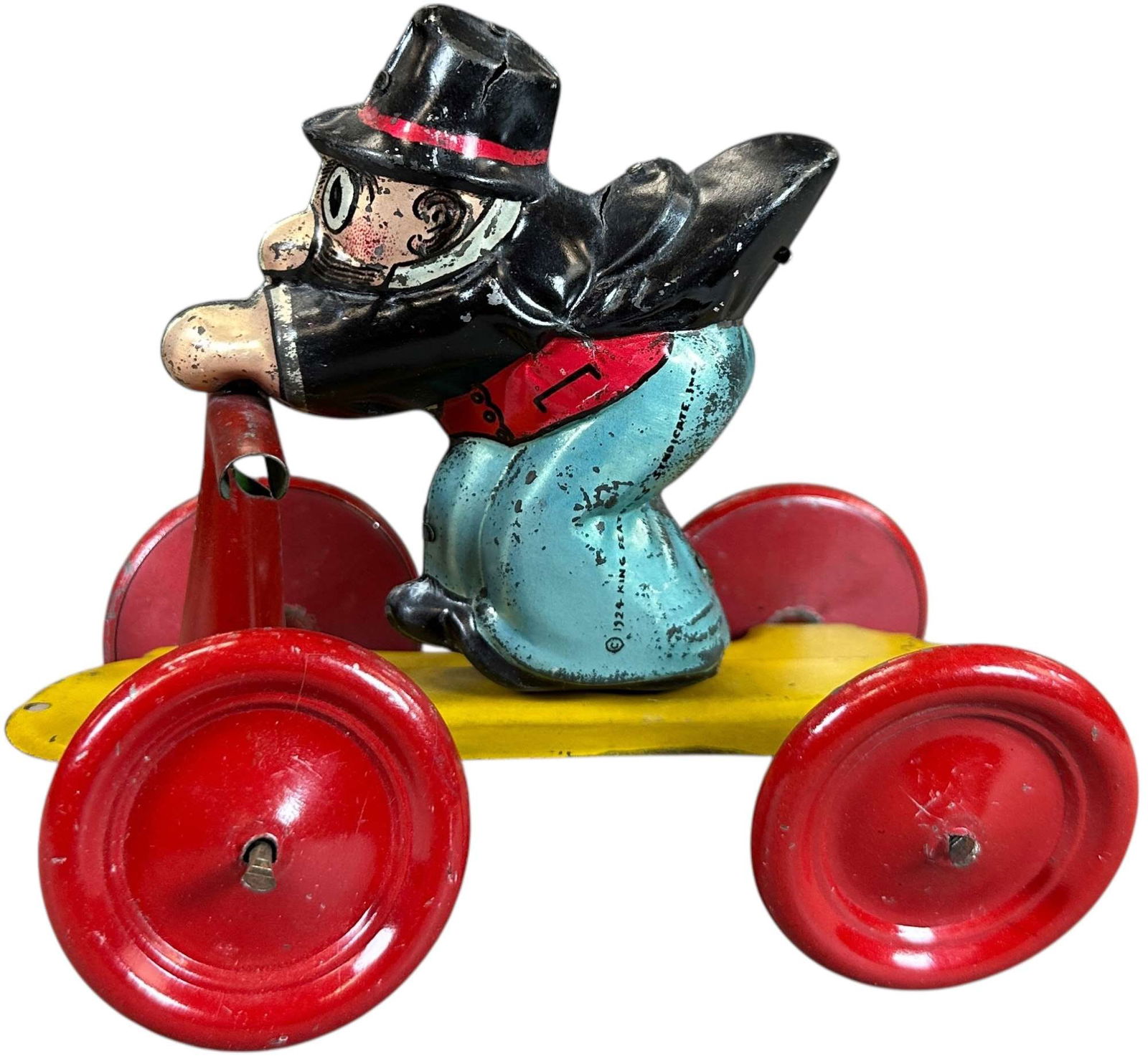 BARNEY GOOGLE PULL TOY: 366. BARNEY GOOGLE PULL TOY | Germany. Provenance: Richard Mueller Collection. | 7" l. | Overall (Excellent Condition) | $400 - $700