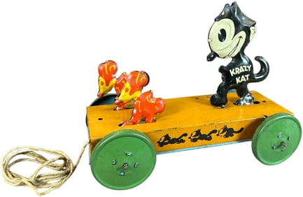 CHEIN KRAZY KAT CHASING MICE PULL TOY