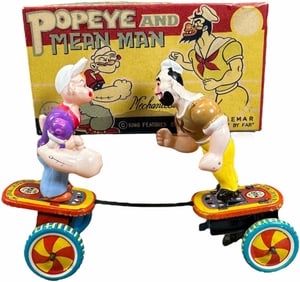 BOXED LINEMAR POPEYE AND MEAN MAN
