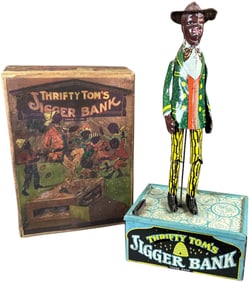 BOXED STRAUSS THRIFTY TOMS JIGGER BANK