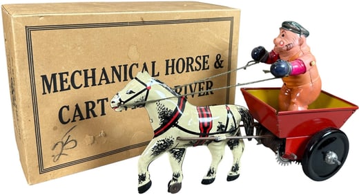 BOXED MARX BRUTUS MECHANICAL HORSE CART