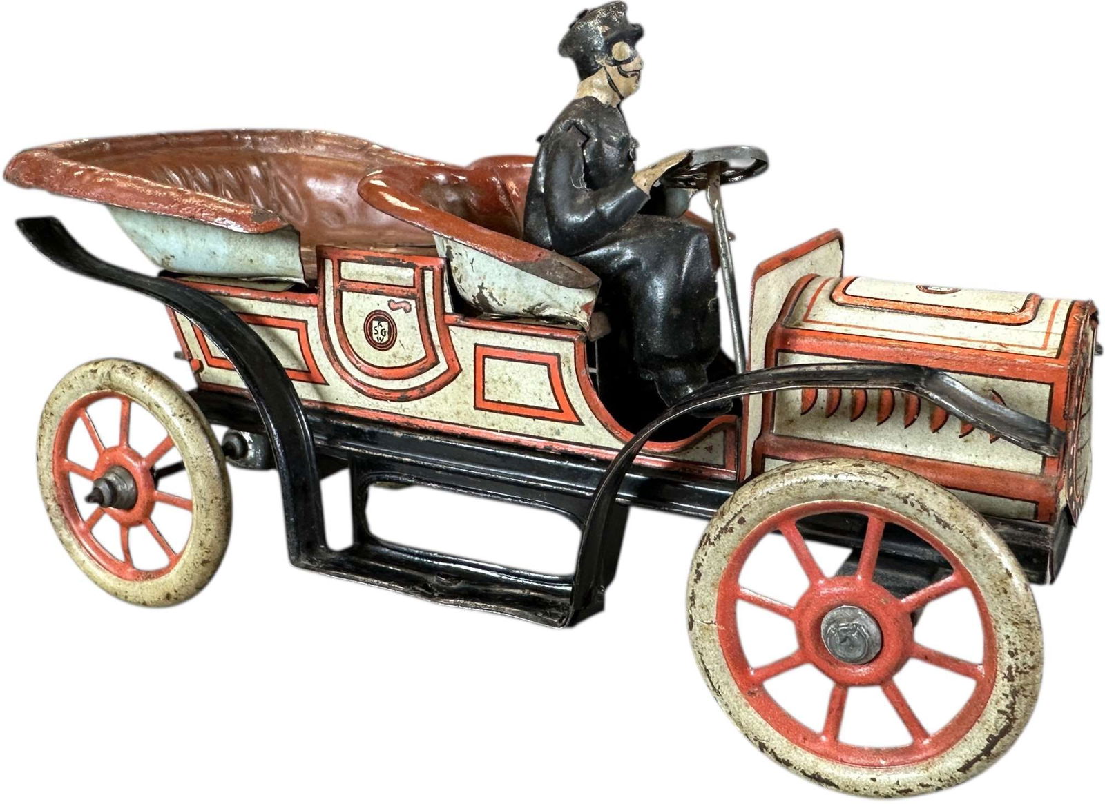 GUNTHERMANN OPEN TOURING CAR: 1060. GUNTHERMANN OPEN TOURING CAR | Germany, wind-up motor driven. Scarce example which is difficult to find in all original condition. Provenance: The Weart Collection. | 7" l. | (Excellent Conditio