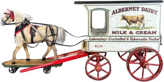 SCHOENHUT ALDERNEY DAIRY WAGON