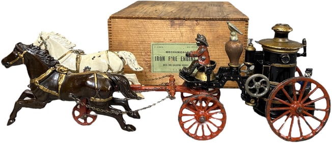 BOXED IVES CLOCKWORK PHOENIX FIRE PUMPER