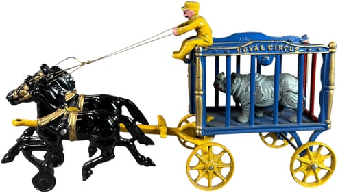 HUBLEY REDUCED CIRCUS RHINO CAGE WAGON