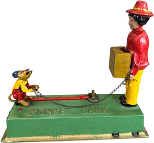 HUBLEY MONKEY MECHANICAL BANK