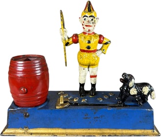 HUBLEY TRICK DOG MECHANICAL BANK VARIATION