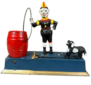 HUBLEY TRICK DOG MECHANICAL BANK