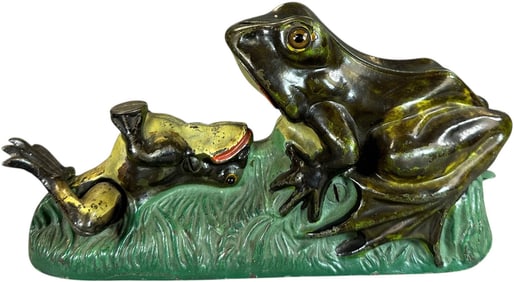 TWO FROGS MECHANICAL BANK
