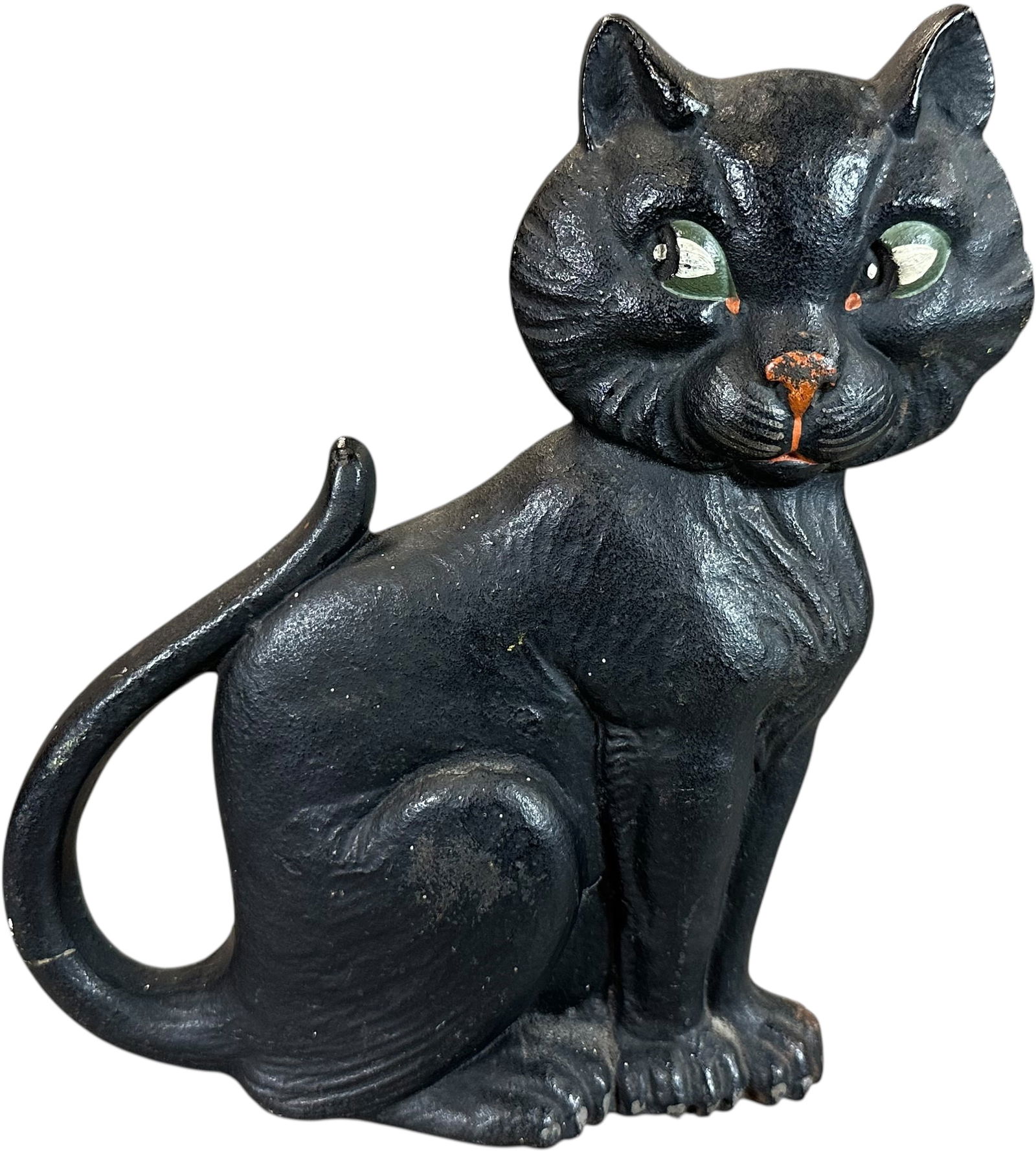BLACK SITTING CAT DOORSTOP (1 of 3)