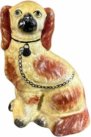 SEATED SPANIEL WITH CHAIN DOORSTOP