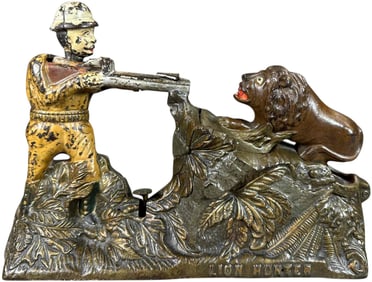 THE LION HUNTER MECHANICAL BANK