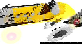 HUBLEY BOATTAIL RACER #5: 1277. HUBLEY BOATTAIL RACER #5 | This was sold as a pull toy with a rope tied to front, this piece has a tiny chip along bottom of grille where the rope would be tied on. | 9.5" l. | Original driver a