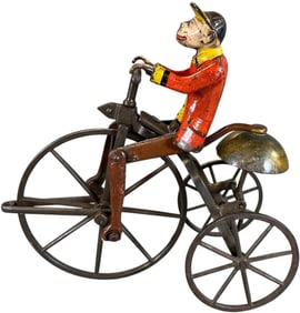 J&E STEVENS MONKEY VELOCIPEDE BELL TOY