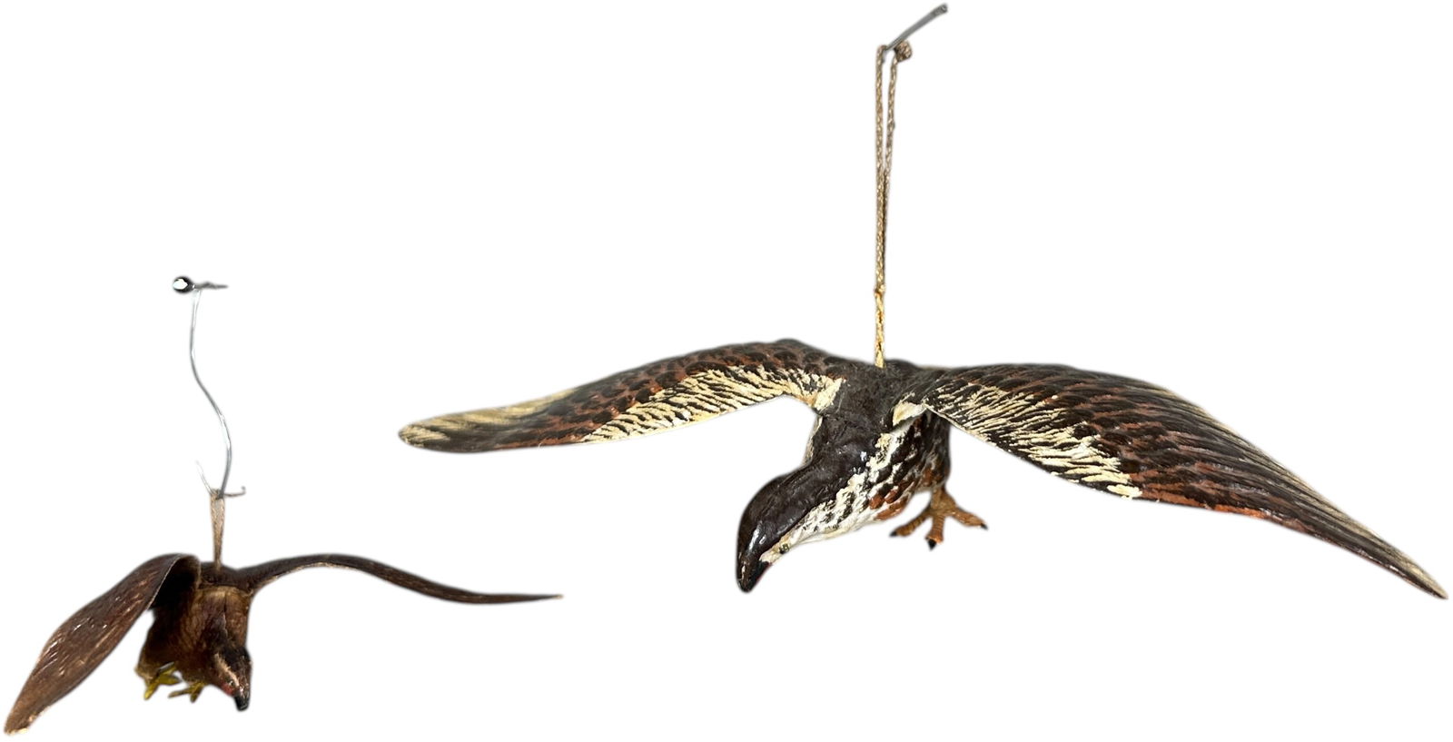 TWO DRESDEN EAGLE ORNAMENTS - 2