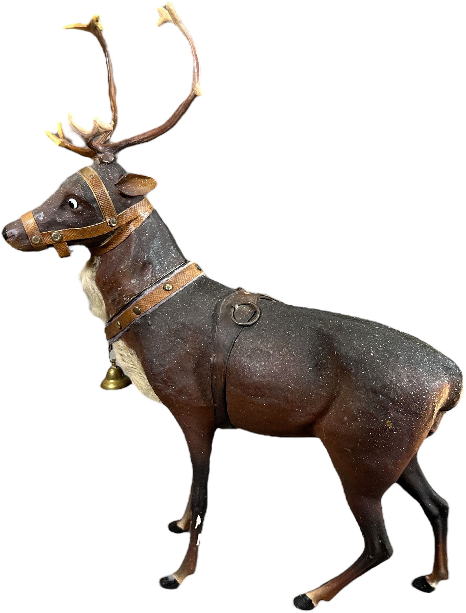 COMPOSITION PAINTED REINDEER CANDY CONTAINER - 3