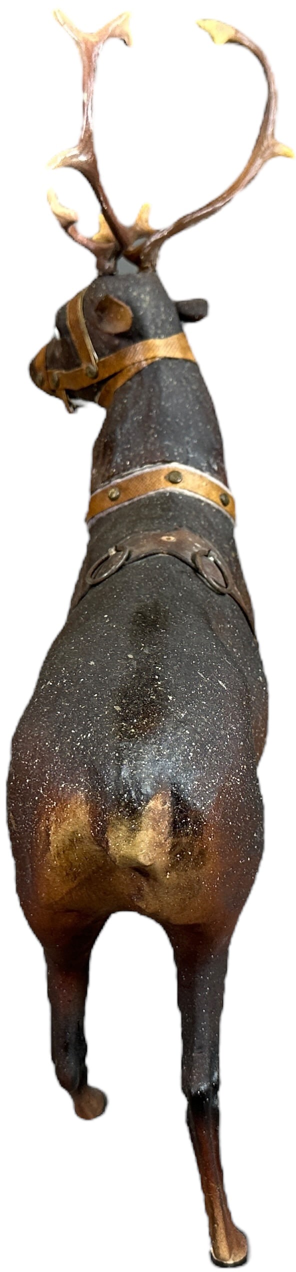 COMPOSITION PAINTED REINDEER CANDY CONTAINER - 5