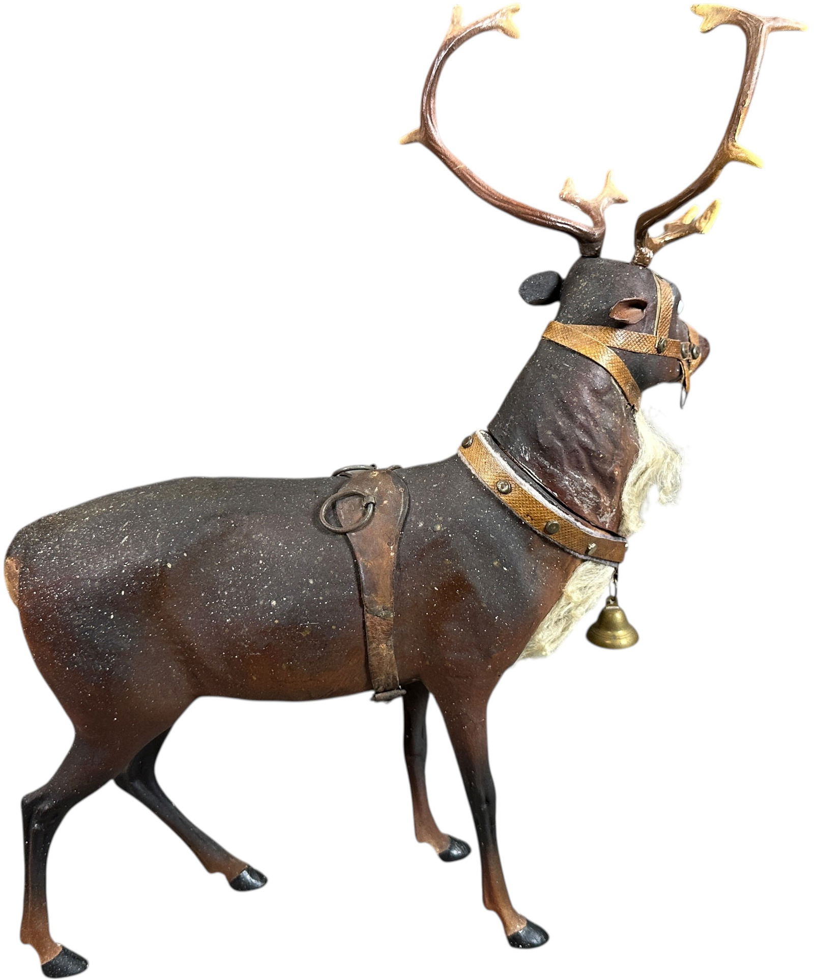 COMPOSITION PAINTED REINDEER CANDY CONTAINER - 6