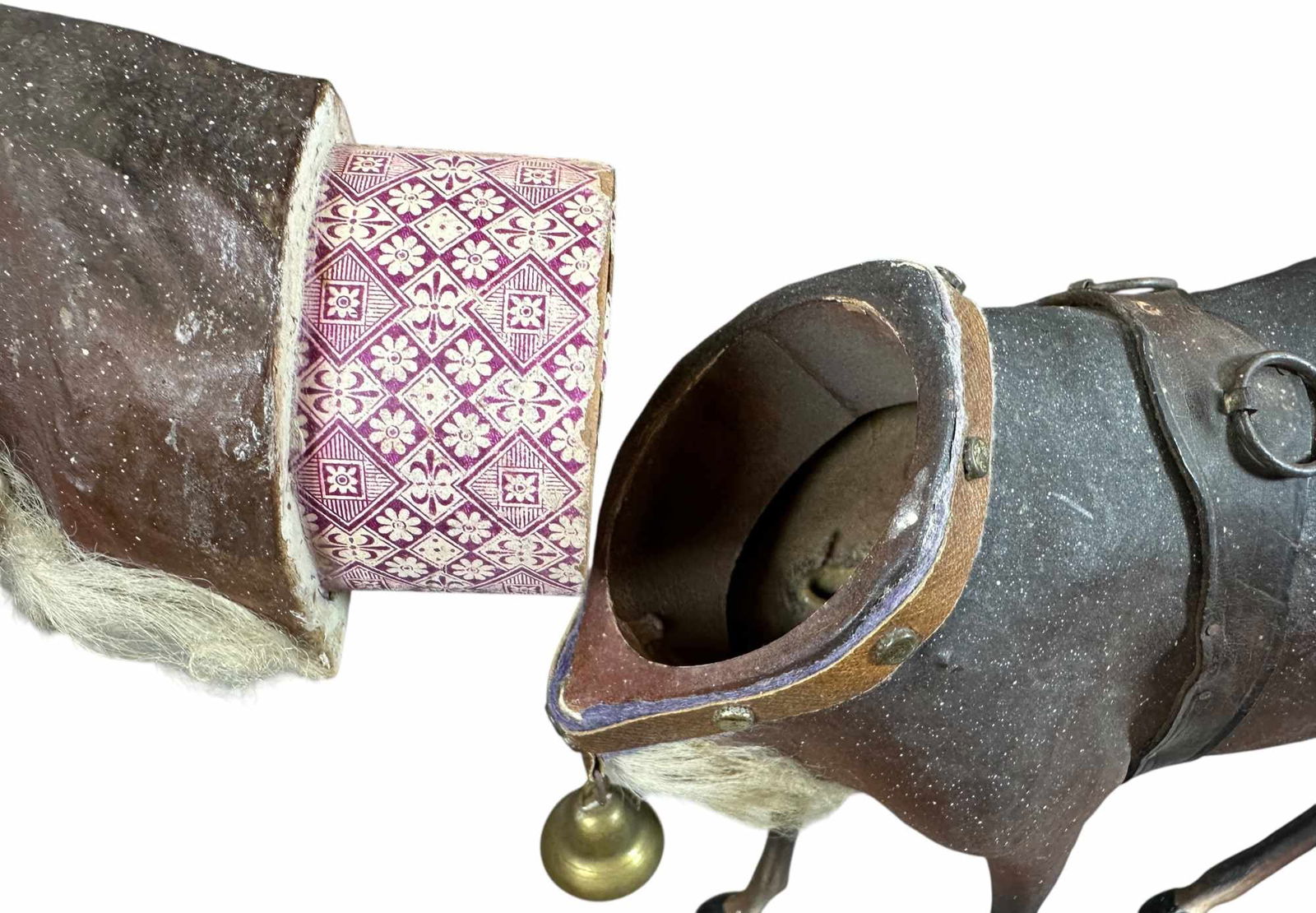 COMPOSITION PAINTED REINDEER CANDY CONTAINER - 8