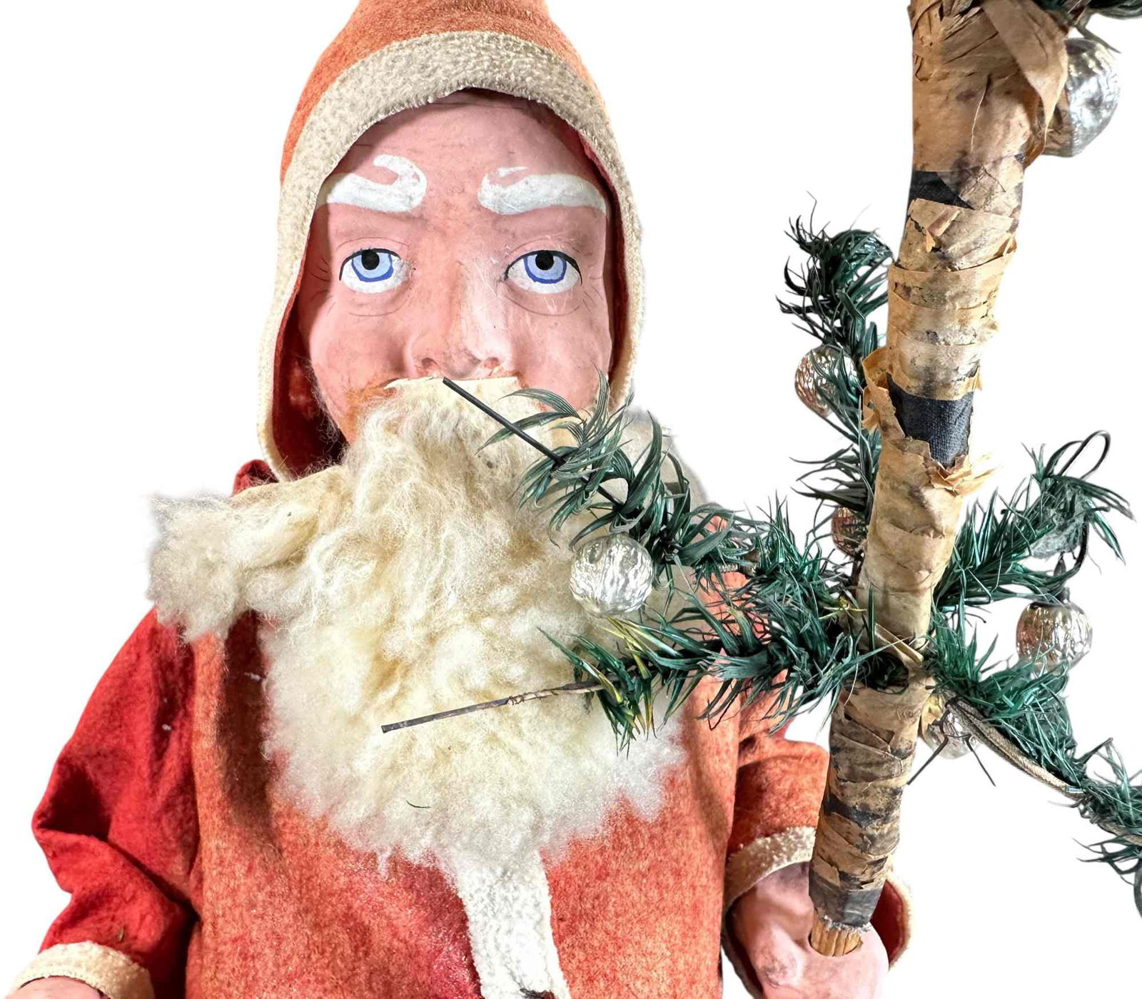 TALL SANTA W/ FEATHER TREE CANDY CONTAINER - 4