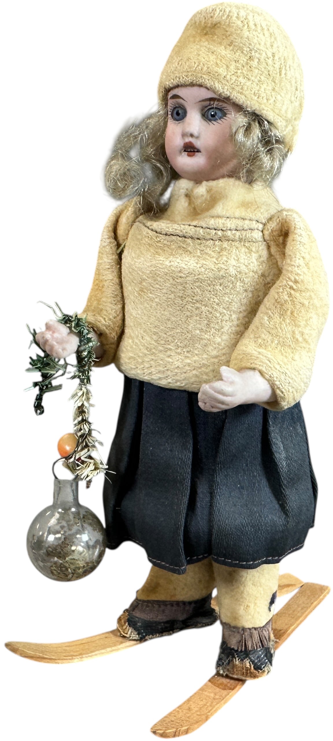 PORCELAIN HEAD SKIER CANDY CONTAINER (1 of 8)