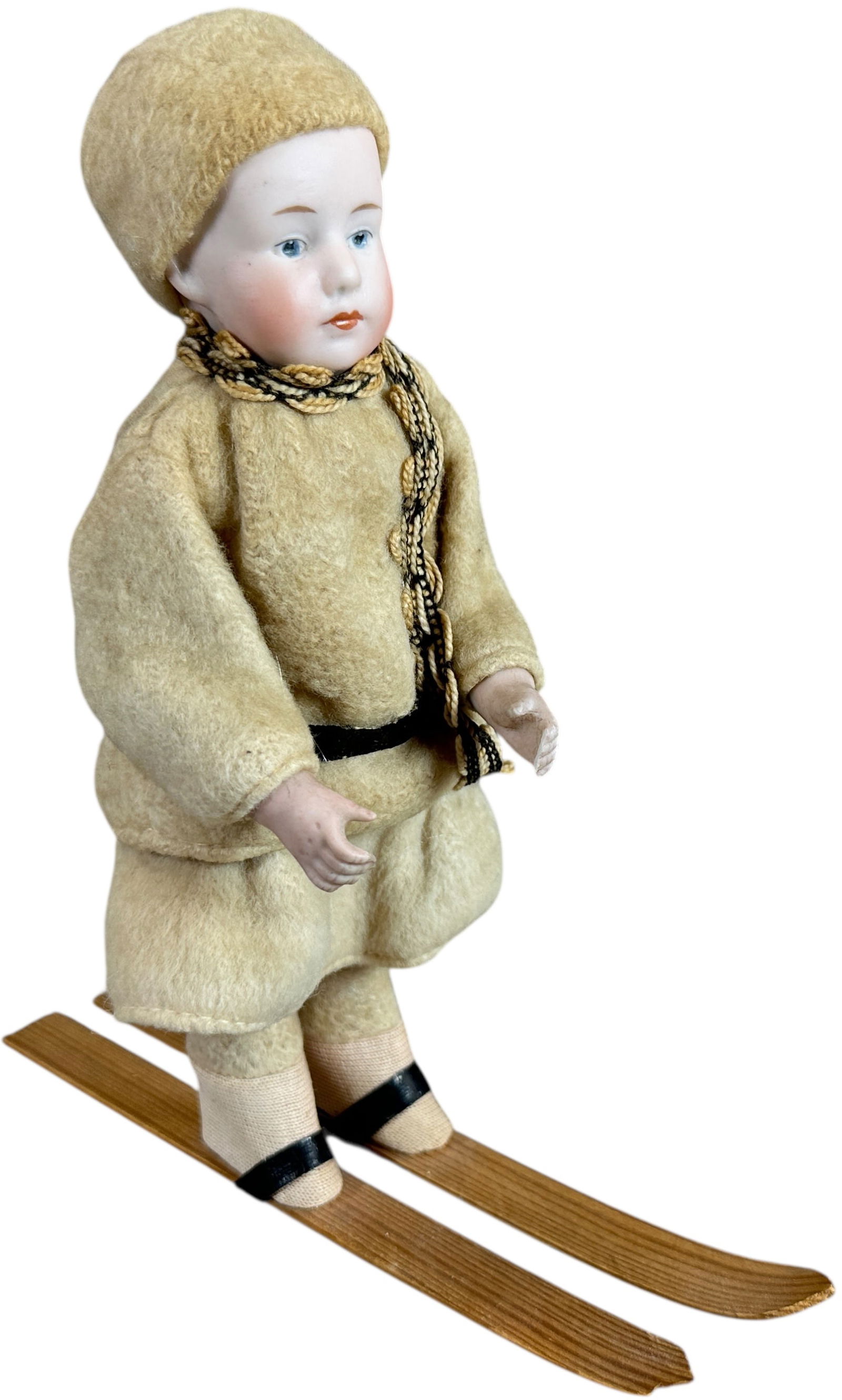 PORCELAIN HEAD SKIER CANDY CONTAINER (1 of 6)