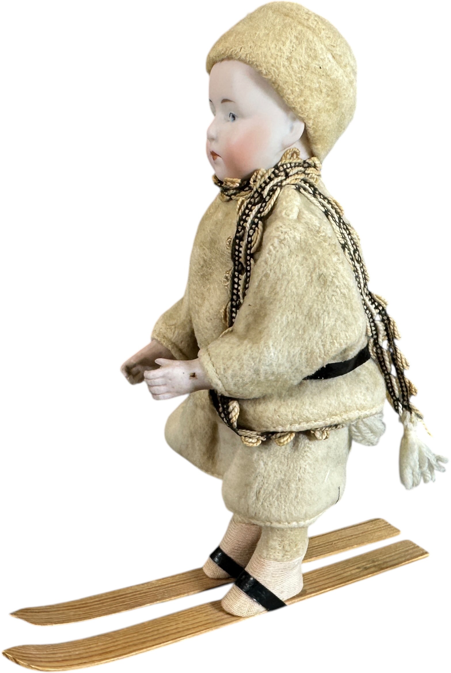 PORCELAIN HEAD SKIER CANDY CONTAINER - 3