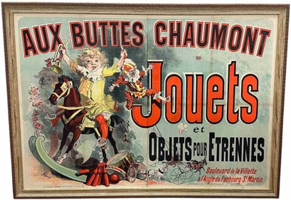 ENORMOUS FRENCH NEW YEARS TOY POSTER