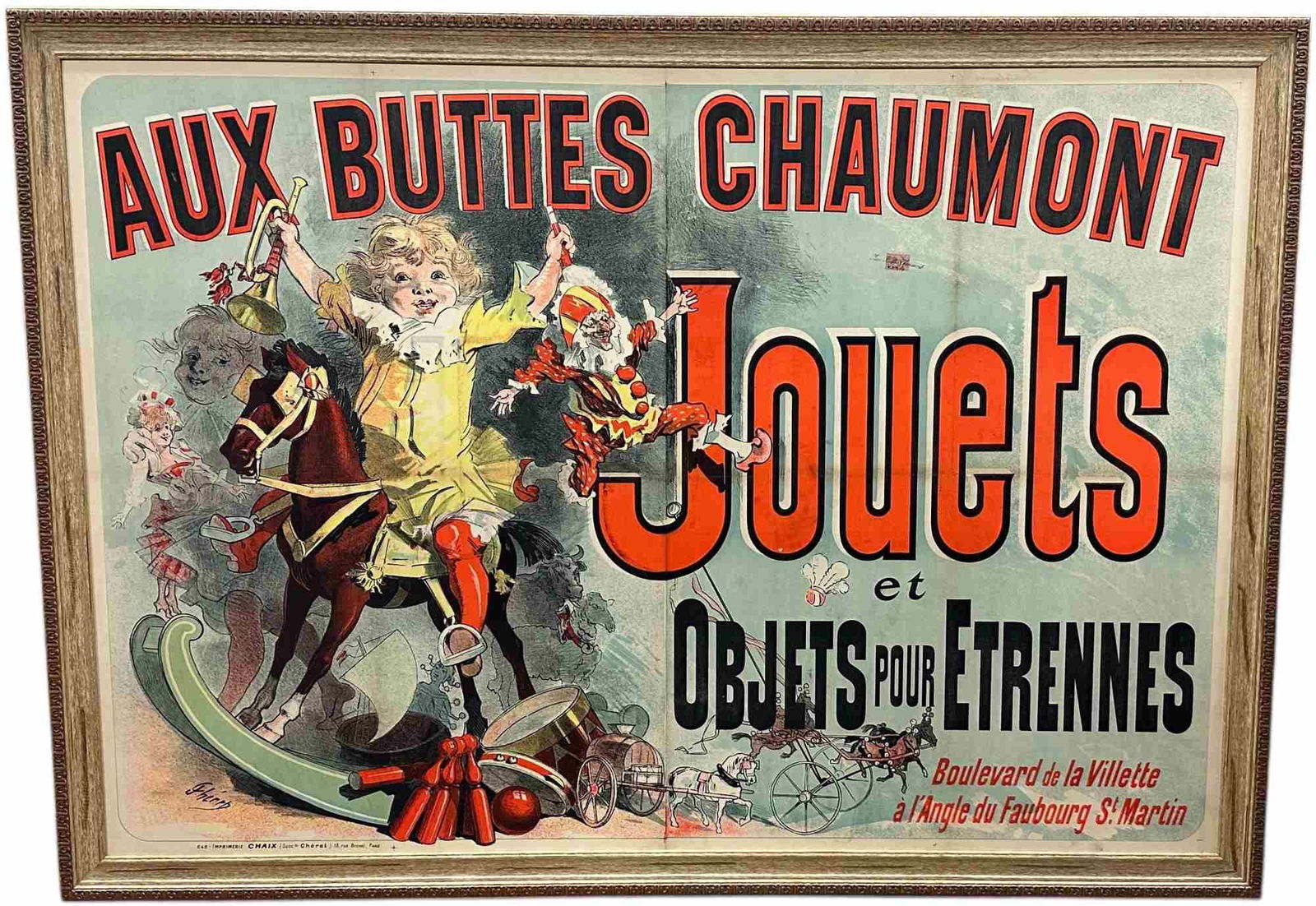 ENORMOUS FRENCH NEW YEARS TOY POSTER (1 of 7)