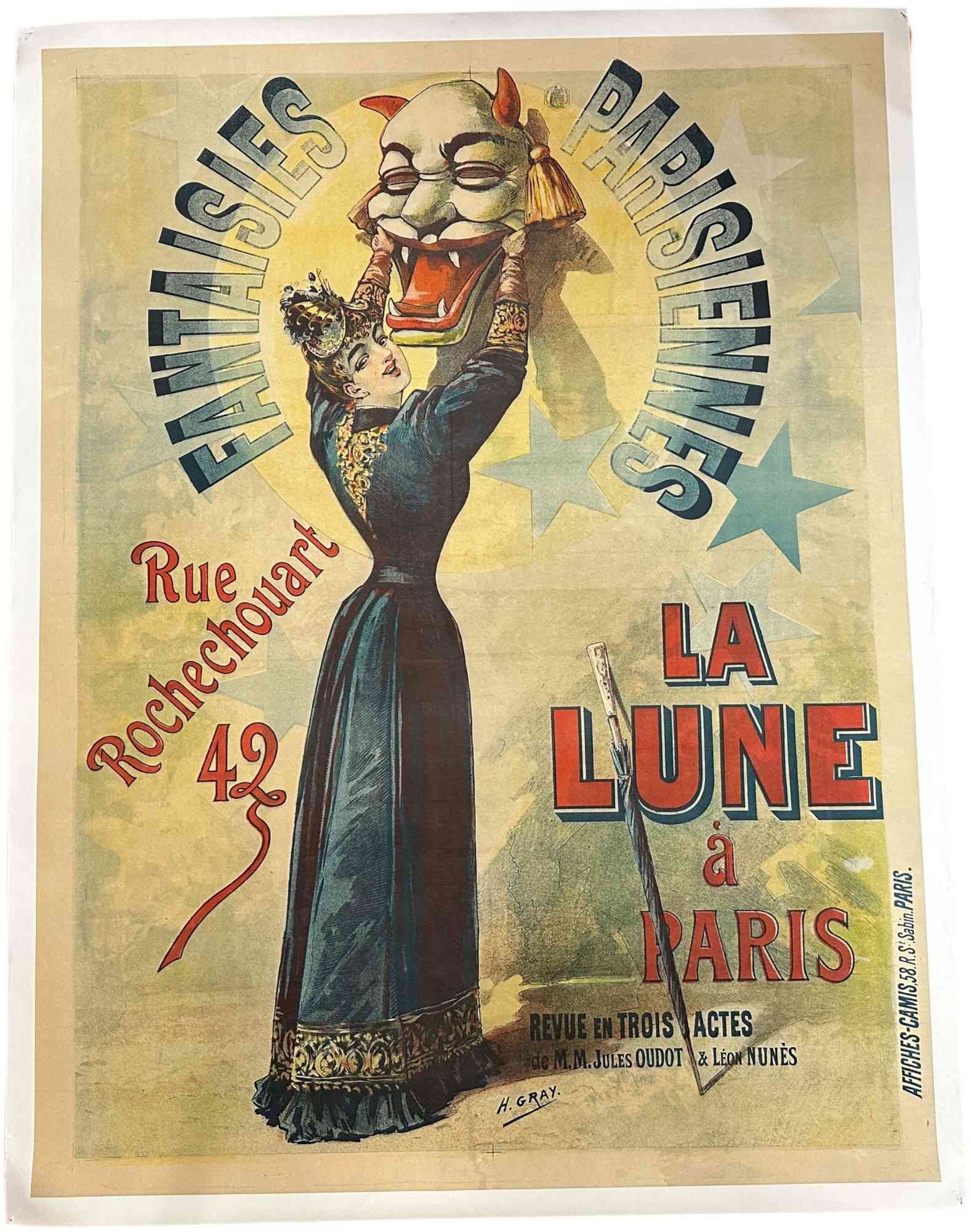 EARLY LARGE FRENCH THEATRE POSTER (1 of 4)