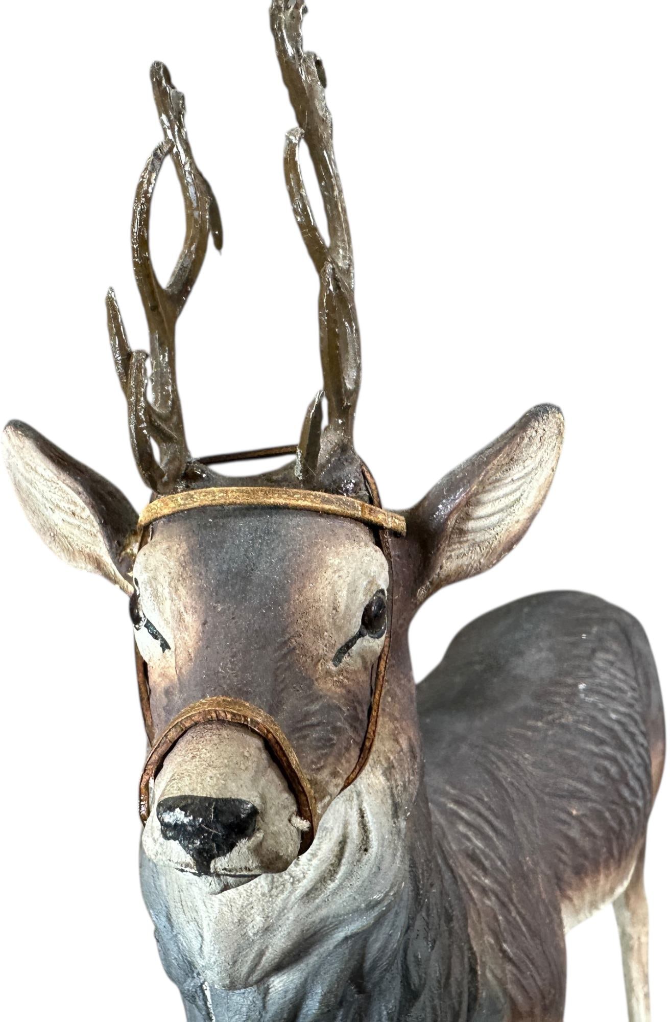 GERMAN COMPOSTION REINDEER CANDY CONTAINER - 7