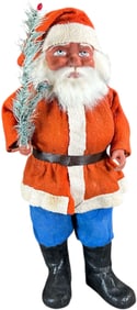 LARGE GERMAN WOODCUTTER SANTA CANDY CONTAINER