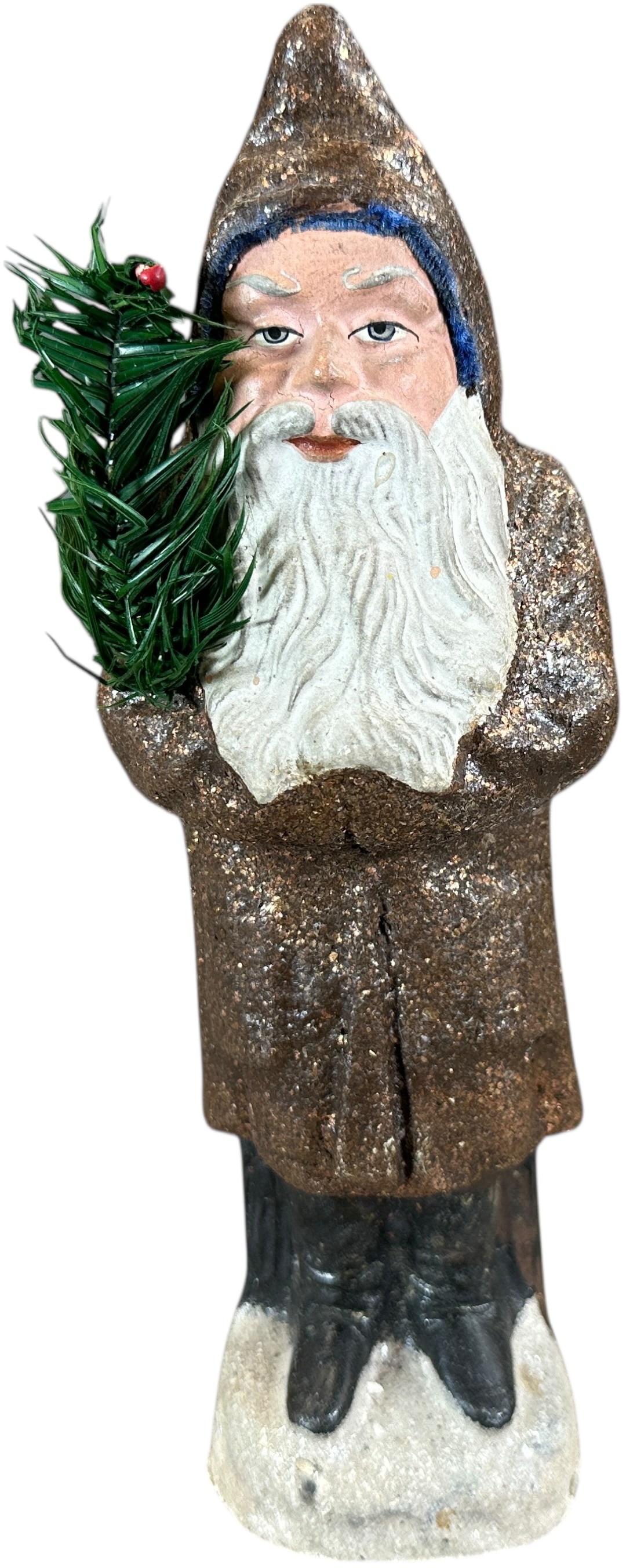 GERMAN BROWN FLECKED-COAT BELSNICKEL: 173. GERMAN BROWN FLECKED-COAT BELSNICKEL | 9" h. | (Pristine Condition) | $1,000 - $1,800