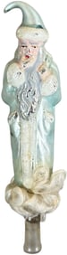 GLASS SANTA TREE TOPPER