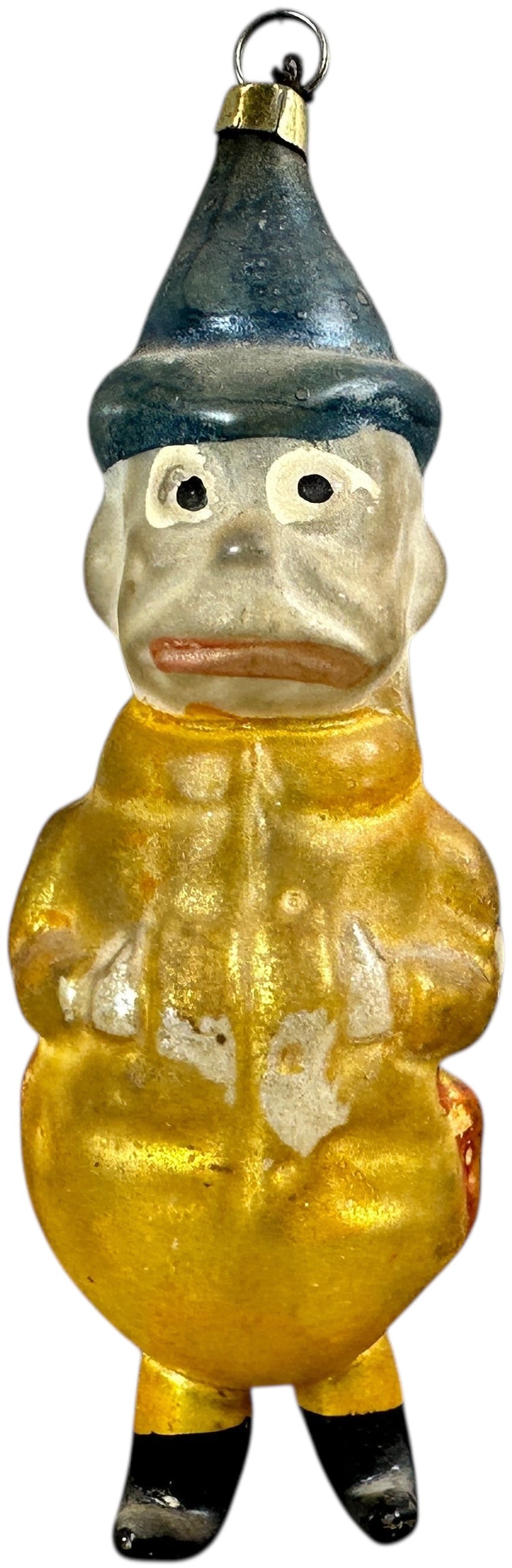 YELLOW KID EXTENDED LEG GLASS ORNAMENT (1 of 6)