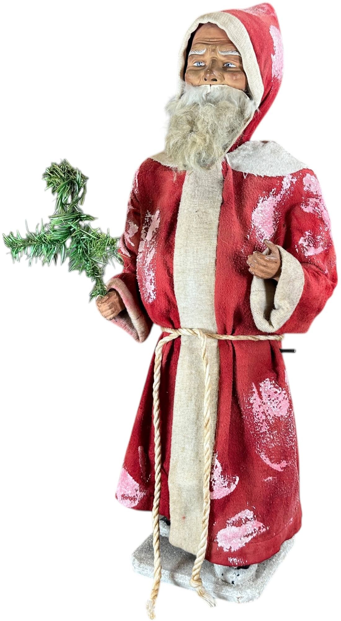 LARGE CLOCKWORK NODDER SANTA FIGURE (1 of 11)